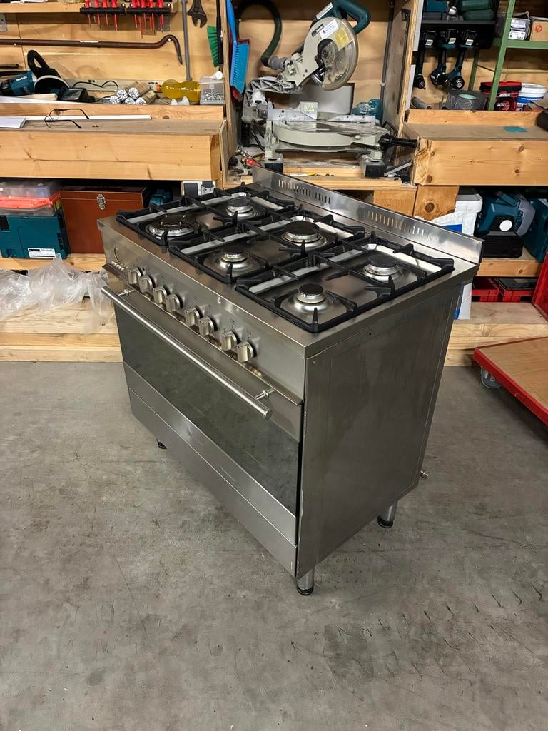 Gasfornuis met Oven, Ophalen, 60 cm of meer, Zo goed als nieuw, Gas