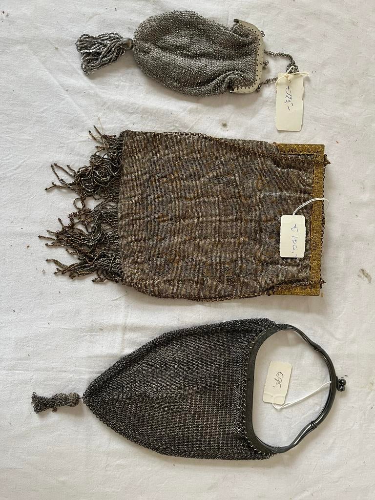 3 Antieke Tasjes - Unieke Collectie, Antiek en Kunst, Ophalen of Verzenden, Dames