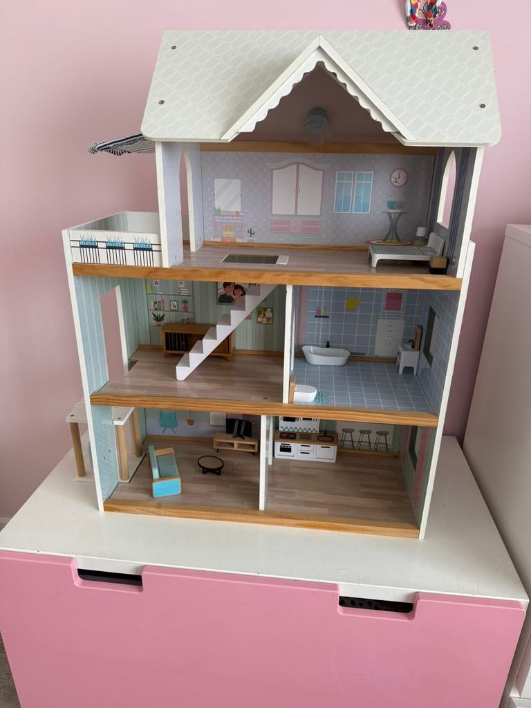Poppenhuis, Kinderen en Baby's, Speelgoed | Poppenhuizen, Ophalen, Gebruikt, Poppenhuis