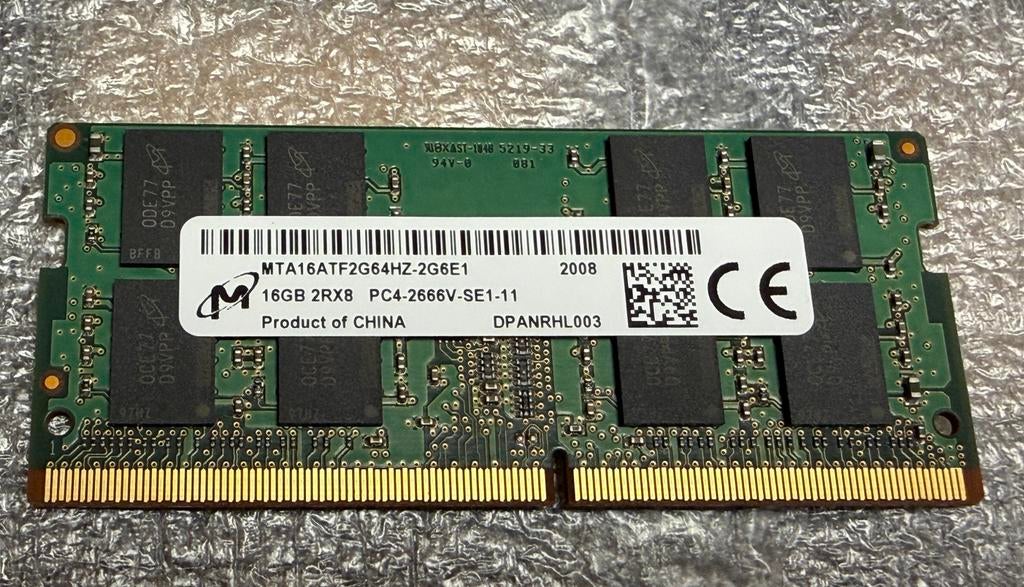 16gb pc4 2666 ddr4, Computers en Software, RAM geheugen, DDR4, Ophalen of Verzenden, Zo goed als nieuw, Laptop