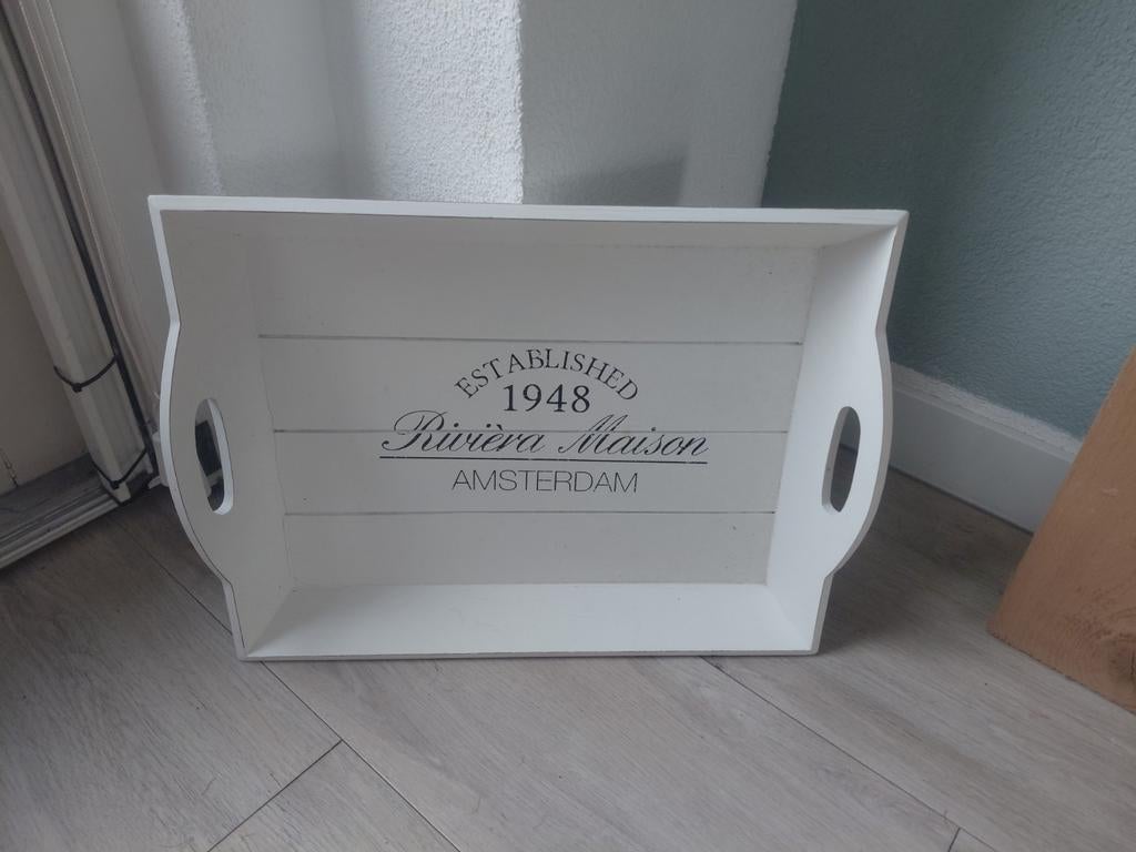 Riviera maison dienblad, Huis en Inrichting, Ophalen, Zo goed als nieuw, Hout