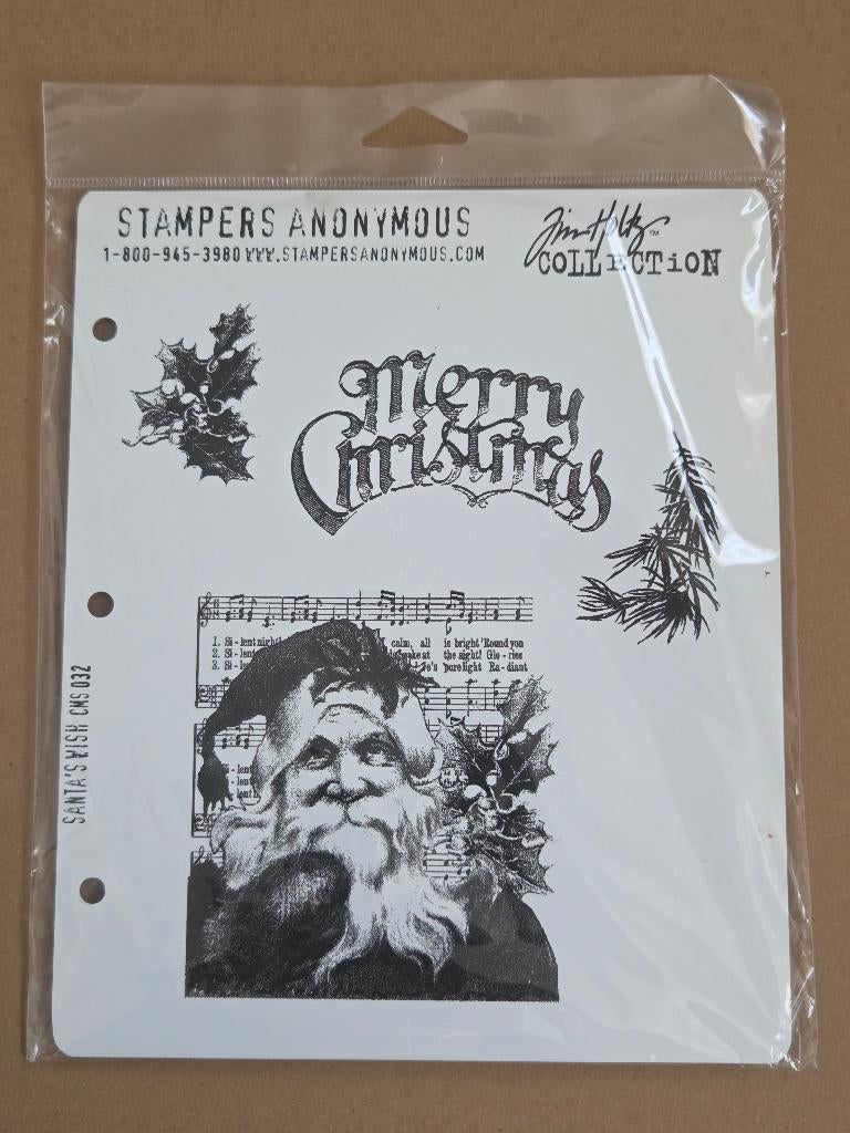 Tim Holtz Santa's Wish stamp set, Ophalen of Verzenden, Zo goed als nieuw, EZ-mounted stempel