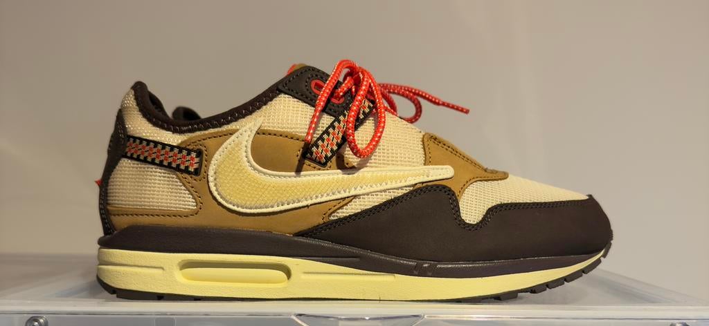 Nike Air Max 1 Travis Scott Cactus Jack Baroque Brown (44,5), Bruin, Ophalen of Verzenden, Sneakers of Gympen, Zo goed als nieuw