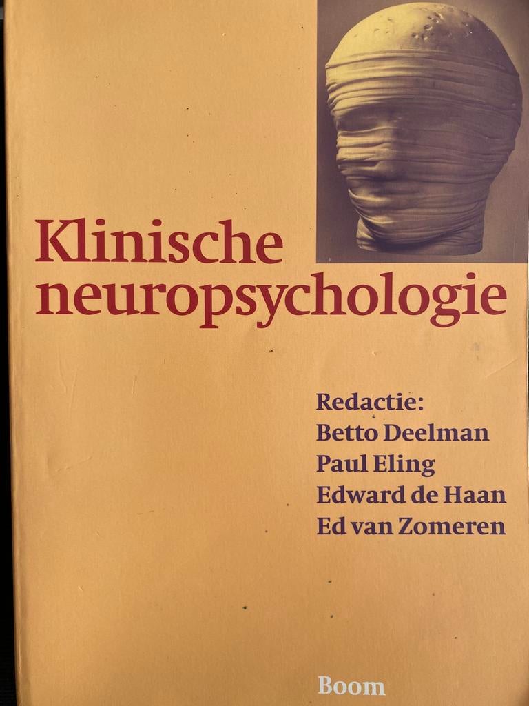 Klinische neuropsychologie, Boeken, Ophalen of Verzenden, Alpha, Zo goed als nieuw, HBO