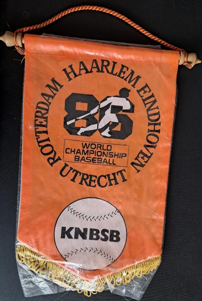 Nederland Honkbal 1986, Ophalen of Verzenden, Zo goed als nieuw, Overige sporten, Vaantje of Sjaal
