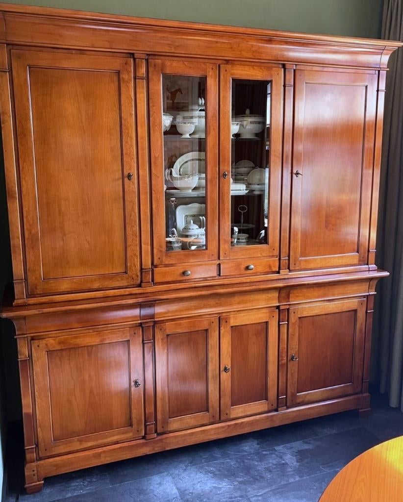 NOVIO FORUM servieskast Br. 210 x H. 220 cm., Ophalen, Glas, Gebruikt, Met deur(en)