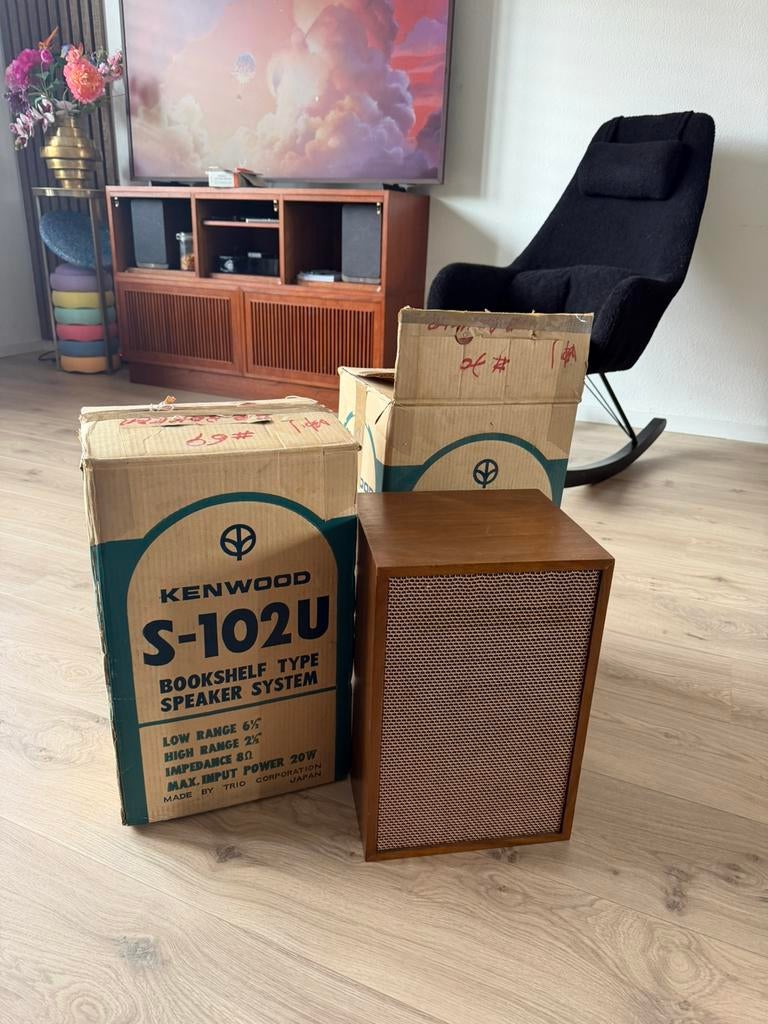 Kenwood S-102U vintage speakers, Gebruikt, Minder dan 60 watt, Front, Rear of Stereo speakers, Ophalen