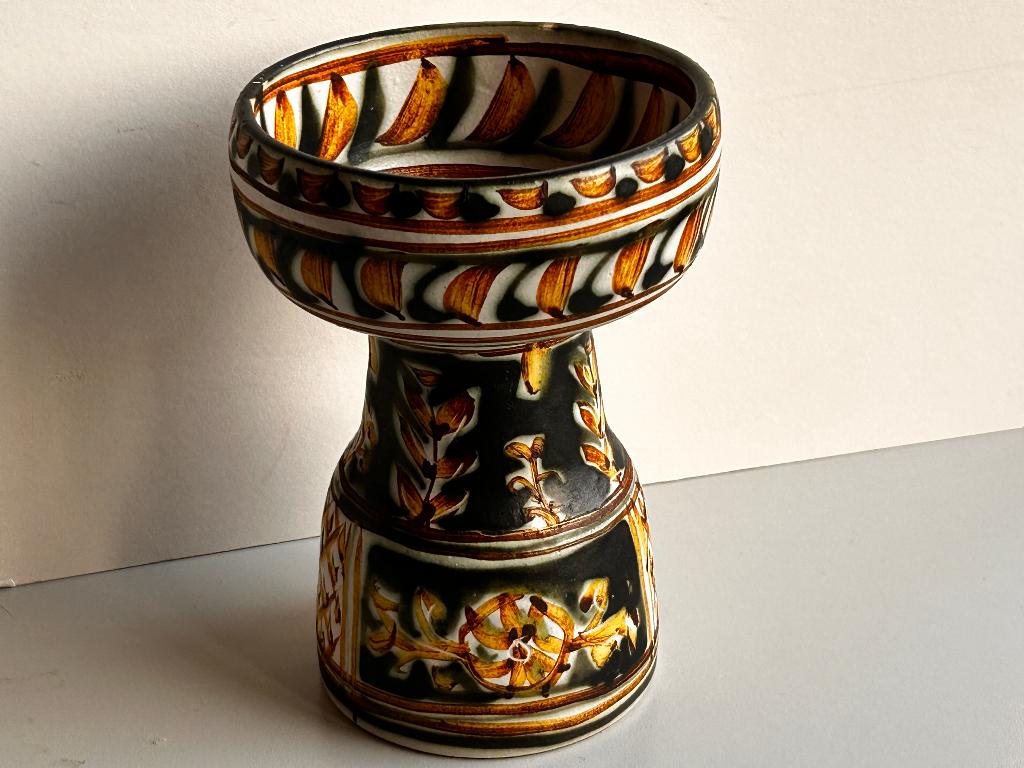 Vintage Keramieken Kandelaar 1960, Ophalen of Verzenden