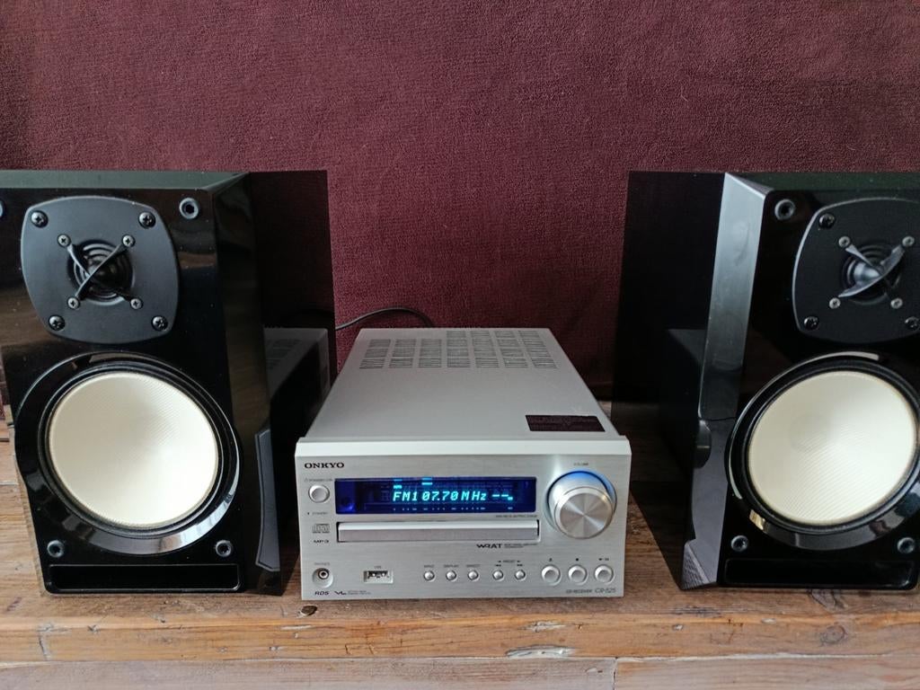 Onkyo CR-525 Microset met speakers - Compacte Hifi Set, Gebruikt, Tuner of Radio, Microset, Ophalen