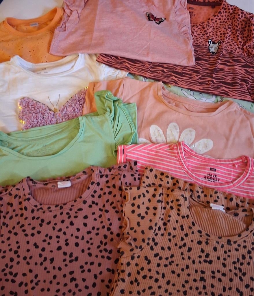 T-shirt set 134-140, Ophalen of Verzenden, Gebruikt, Meisje, Shirt of Longsleeve