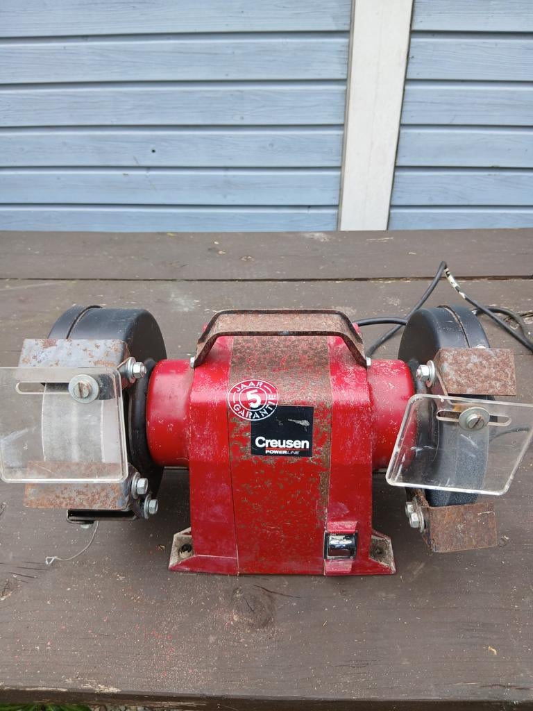 Creusen Powerline werkbankslijpmachine, Doe-het-zelf en Verbouw, Gereedschap | Slijpmachines, Ophalen of Verzenden, Gebruikt, Minder dan 700 watt