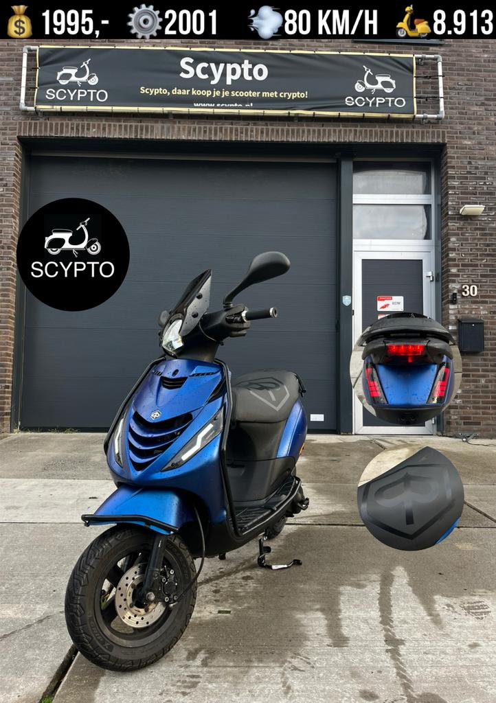 Piaggio Zip 2T | Full Option | 8.900 km | 70cc DR |, Italie, Piaggio, Maximaal 45 km/u, Zo goed als nieuw