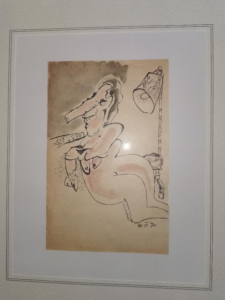 Lucebert  Gesigneerd en gedateerd  1970  Inkt Tekening, Antiek en Kunst, Kunst | Schilderijen | Klassiek, Ophalen