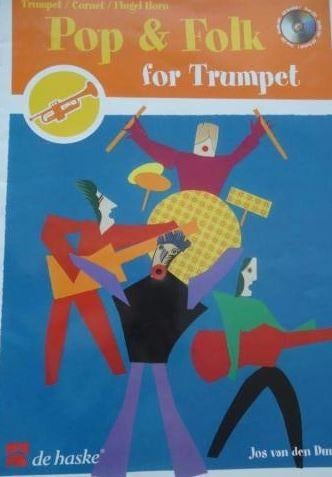 easy-intermediate trompet: Pop &Folk for Trumpet +cd-leuk, Muziek en Instrumenten, Bladmuziek, Overige genres, Ophalen of Verzenden