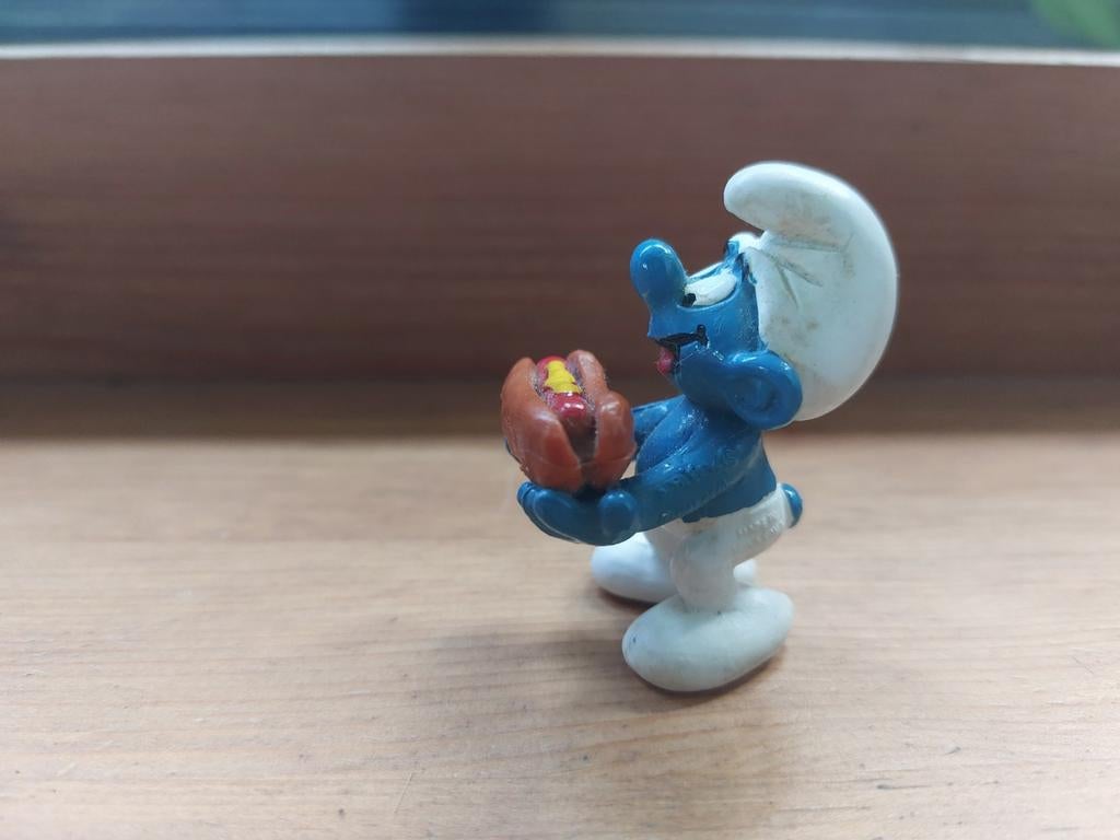 Smurf met hotdog 20169 De Smurfen, Ophalen of Verzenden