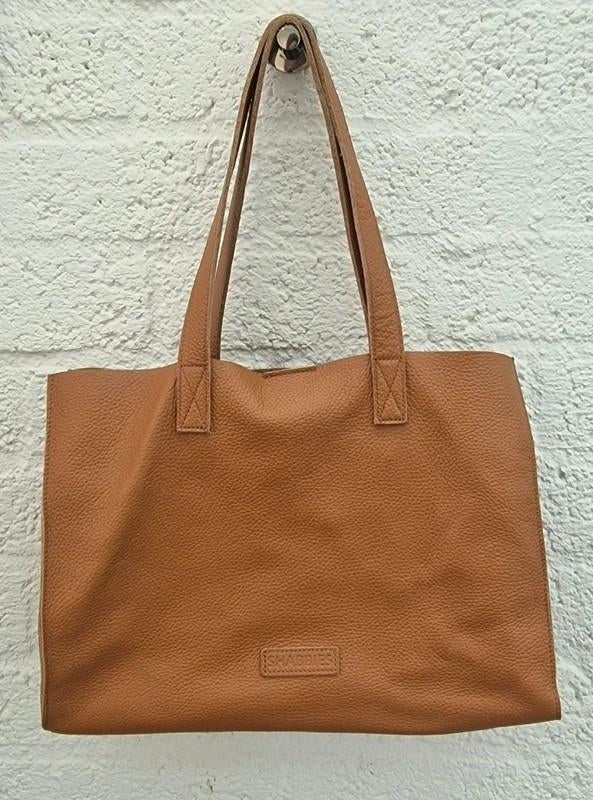 Shabbies Amsterdam Leren Shopper Cognac Tas, Sieraden, Tassen en Uiterlijk, Tassen | Damestassen, Ophalen of Verzenden, Zo goed als nieuw