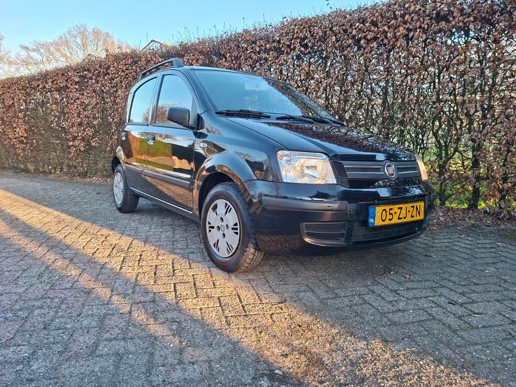 Fiat Panda 1.2 44KW 60PK 2008 Zwart, Voorwielaandrijving, Euro 5, Stof, Zwart