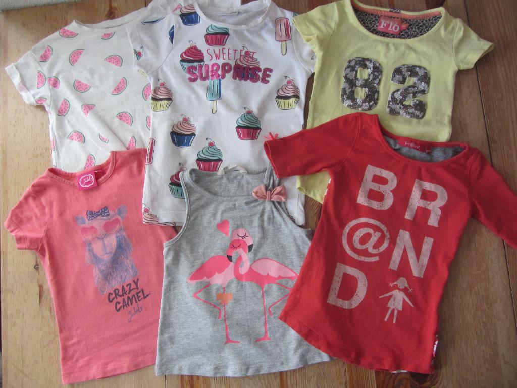 Gebruikte t-shirtjes maat 98-104, Ophalen of Verzenden, Gebruikt, Meisje, Shirt of Longsleeve