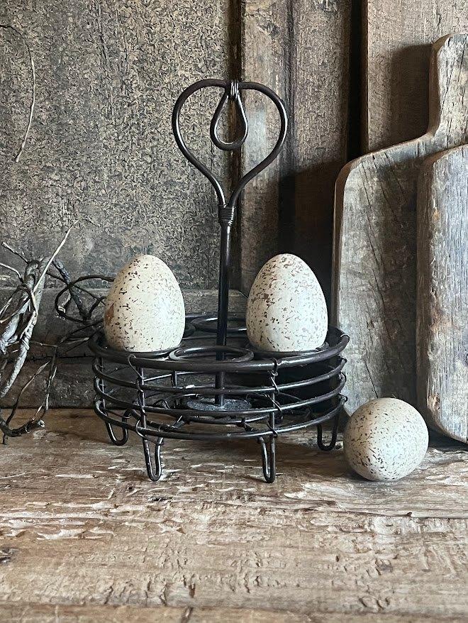 Metalen eierrekje, Huis en Inrichting, Keuken | Keukenbenodigdheden, Nieuw, Overige typen, Metaal, Bruin, Ophalen of Verzenden