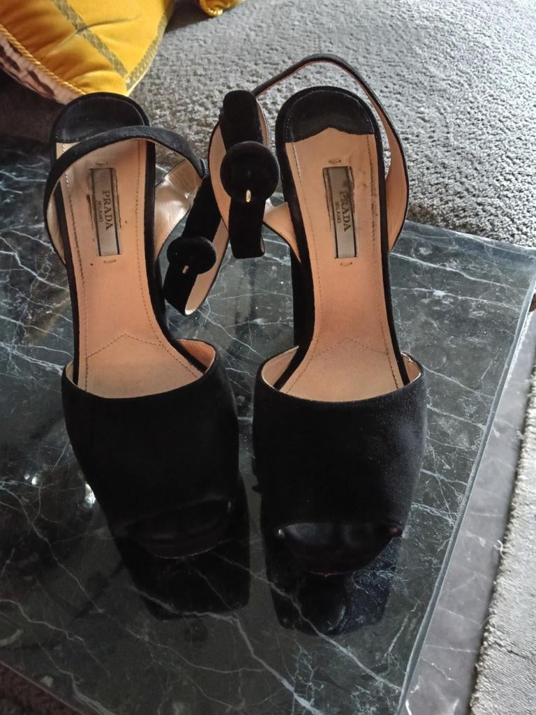 Originele Prada Hakken Zwart Maat 39, Pumps, Prada, Zwart, Ophalen of Verzenden