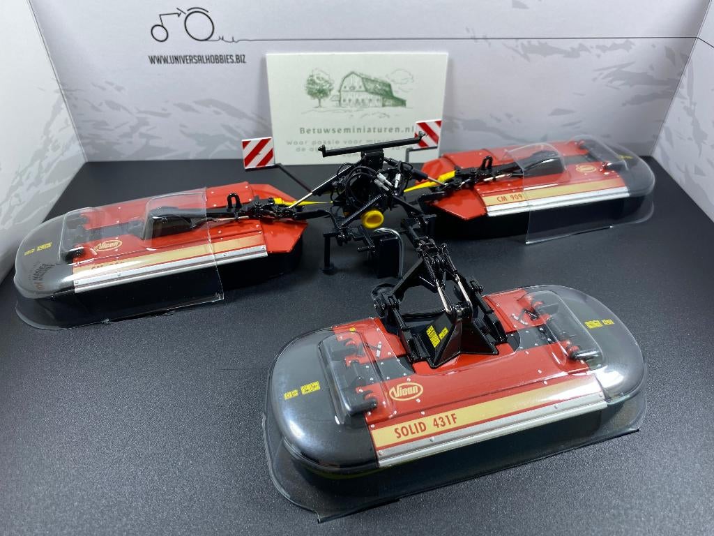 Vicon Solid 431F+CM 909 triplemaaier 1:32 Universal Hobbies, Hobby en Vrije tijd, Modelauto's | 1:32, Nieuw, Tractor of Landbouw