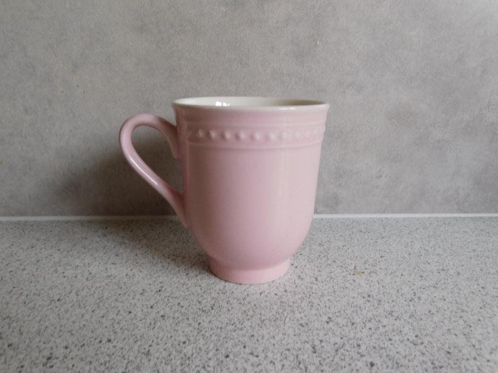 Senseo Mok Parelrand Roze Albert Heijn, Ophalen of Verzenden, Zo goed als nieuw, Overige stijlen, Kop(pen) en/of Schotel(s)