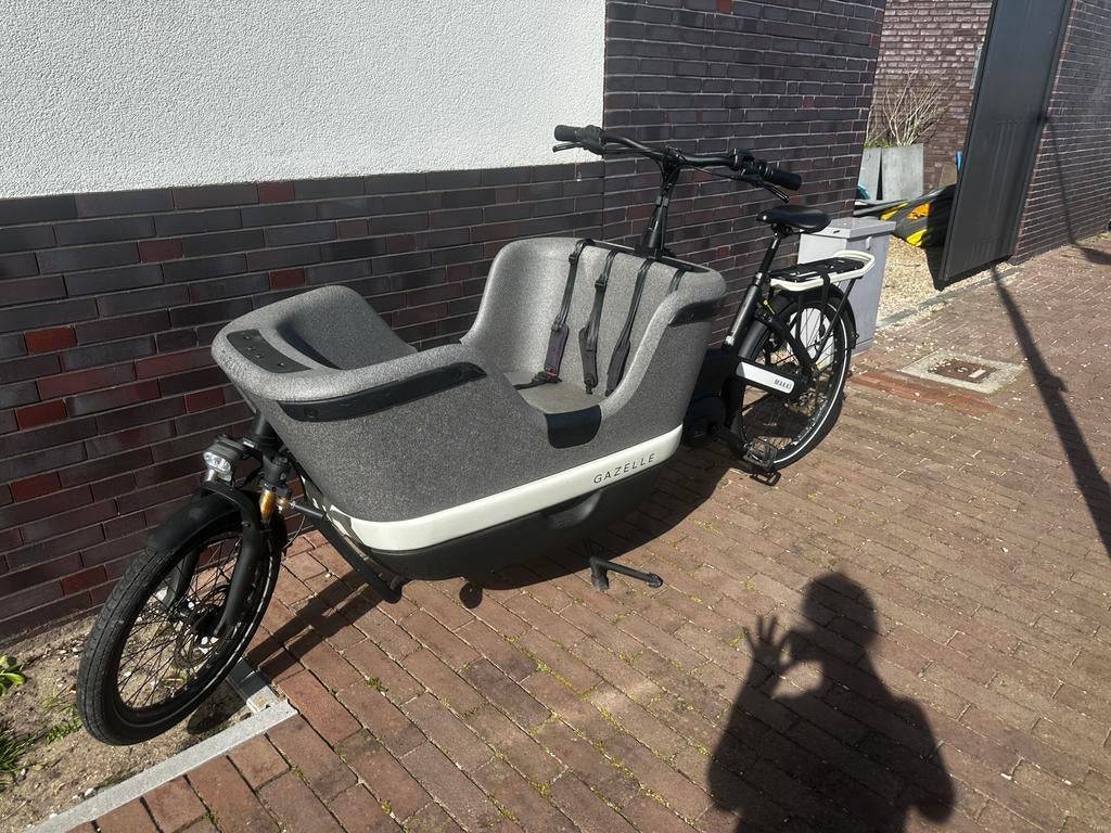 Gazelle Makki electrische bakfiets, Fietsen en Brommers, Fietsen | Bakfietsen, Gebruikt, Gazelle, 2 kinderen, Elektrisch, Huif