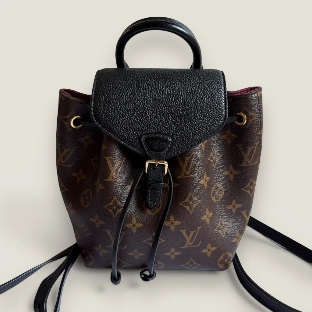 Louis Vuitton Montsouris BB monogram, Bruin, Overige typen, Ophalen of Verzenden, Zo goed als nieuw