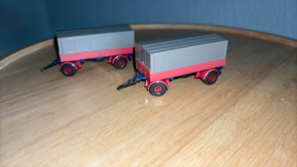 2 WIKING AANHANGWAGENS. HO 1:87, Hobby en Vrije tijd, Ophalen of Verzenden, Zo goed als nieuw
