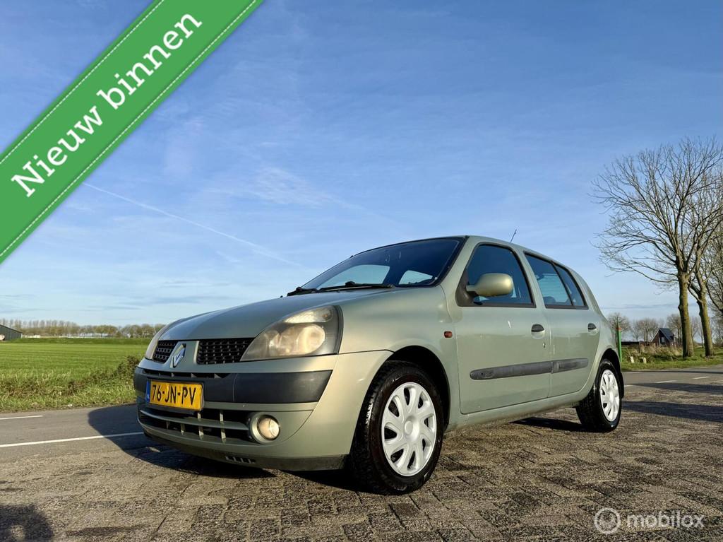 Renault Clio 1.2-16V Expression, BJ 2002, APK April 2027, Voorwielaandrijving, Stof, Gebruikt, 31 €/maand