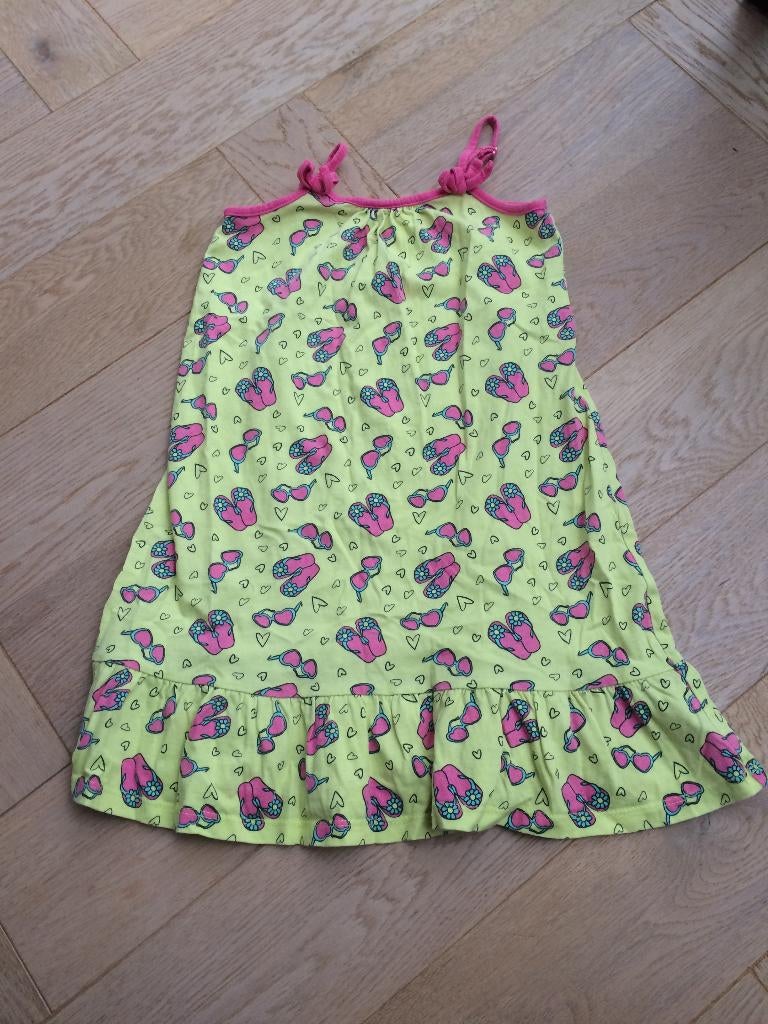 Schattig zomerjurkje maat 116 met slippers en zonnebrillen, Meisje, Ophalen of Verzenden, Jurk of Rok, Palomino