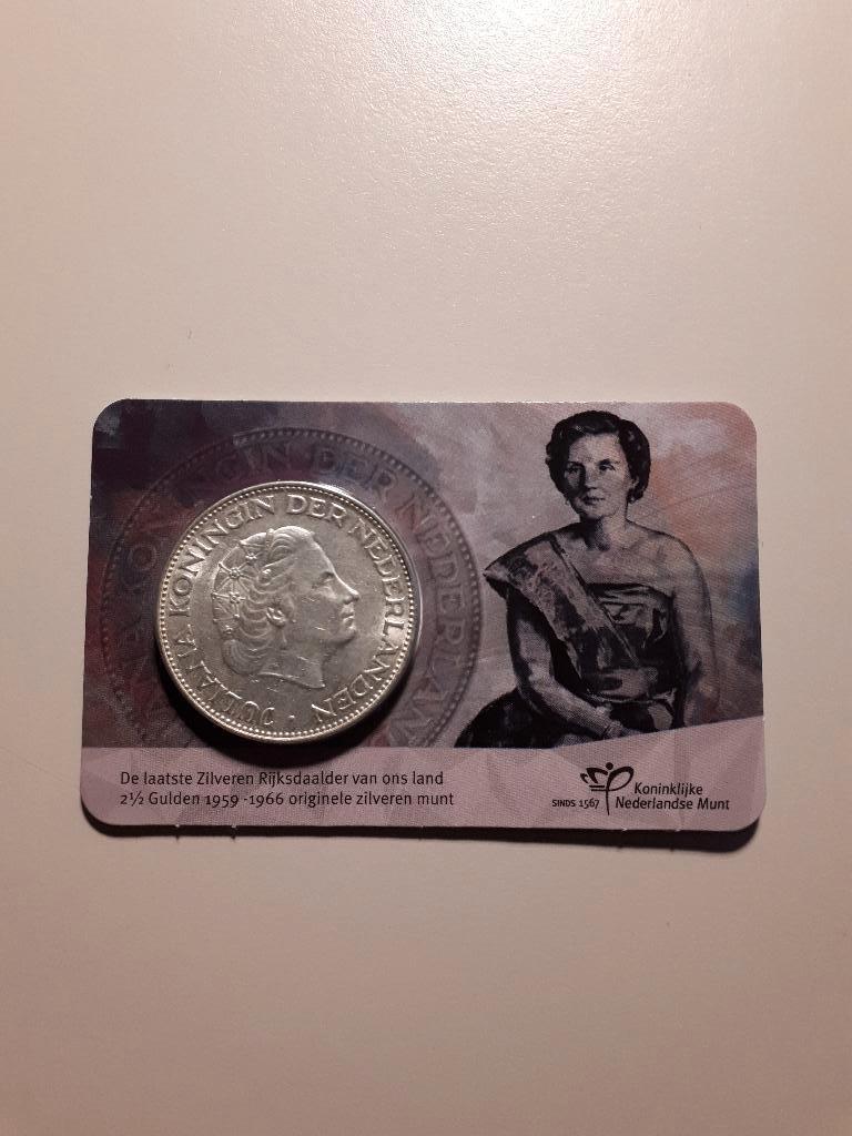 Historische coincard KNM: laatste zilver rijksdaalder (1966), Verzenden, Overige landen, Overige waardes, Zilver