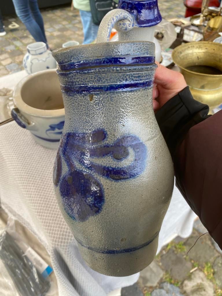 Keulse pot met blauw decor, Antiek en Kunst, Ophalen