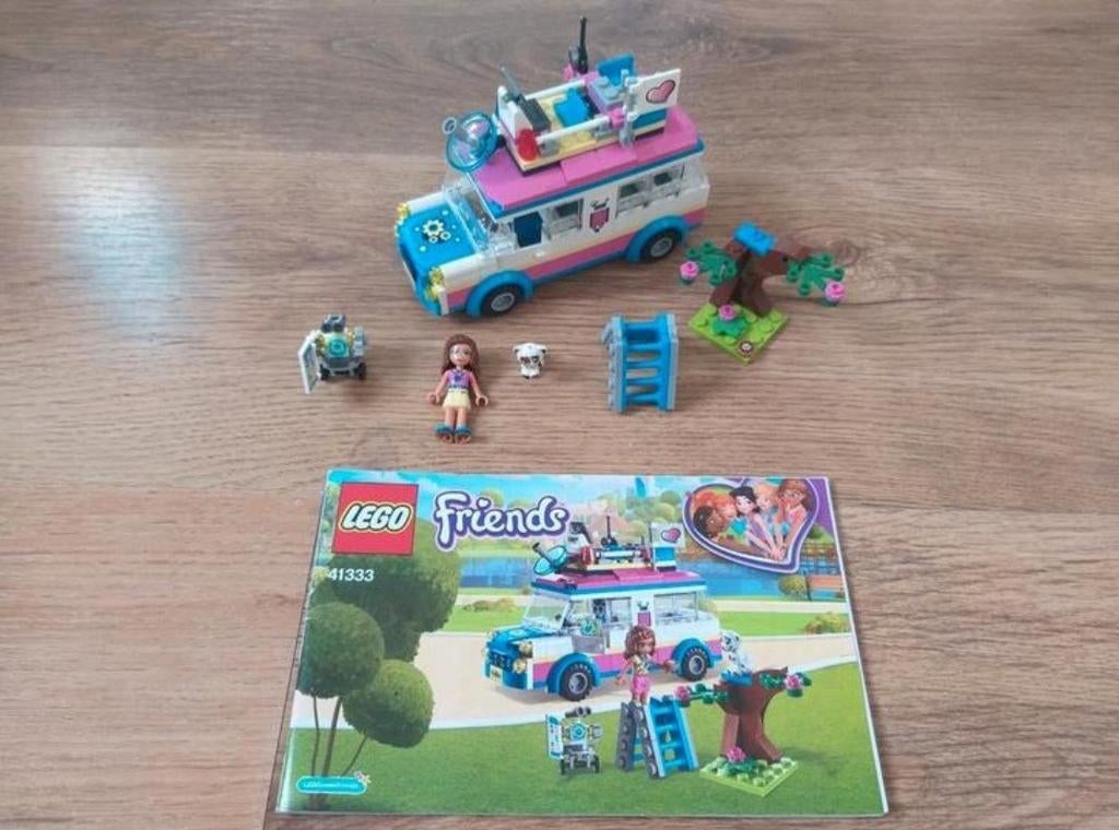 lego friends 41333 Olivia's missie voertuig, Kinderen en Baby's, Speelgoed | Duplo en Lego, Zo goed als nieuw, Ophalen of Verzenden