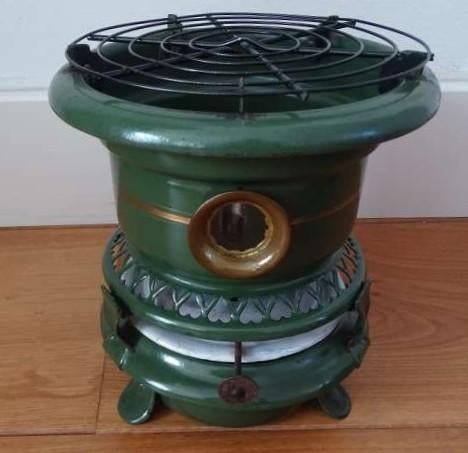 Antiek emaille petroleumstel oliestel donkergroen, Ophalen of Verzenden