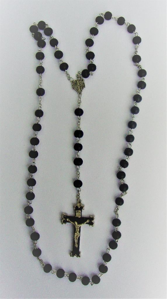 rozenkrans nr. 17 in zwart, Ophalen of Verzenden, Nieuw, Sieraad, Christendom | Katholiek