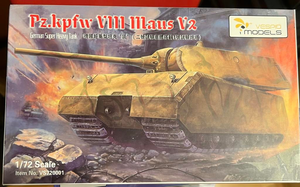 Vespid Models Pz.kpfw VIII Maus V2 modelbouw tank, Overige merken, Nieuw, Ophalen of Verzenden, Tank