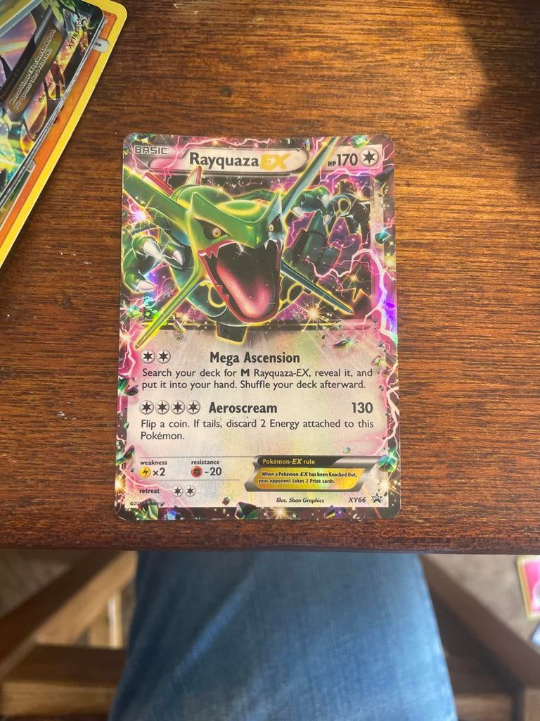 Pokémon Rayquaza EX XY66 Foil Kaart, Ophalen of Verzenden, Gebruikt, Losse kaart, Foil
