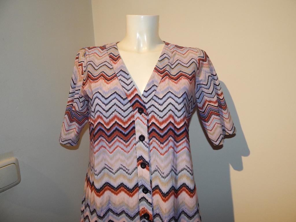 Studio Anneloes travel stof door knoop jurk aztec print S/M, Verzenden, Zo goed als nieuw, Maat 36 (S), Onder de knie