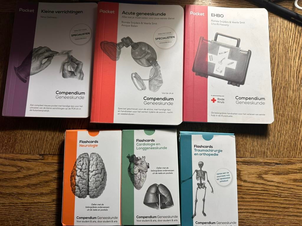 Compendium Geneeskunde - Pockets&Flashcards, Ophalen of Verzenden, Zo goed als nieuw, Overige niveaus
