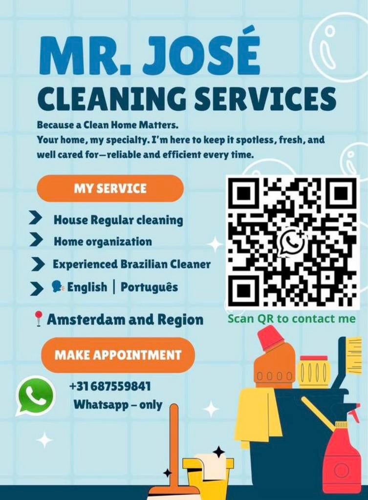 Regular house cleaning / Office / amsterdam & region, Vacatures, 33 - 40 uur, MBO, Vanaf 5 jaar, Tijdelijk contract