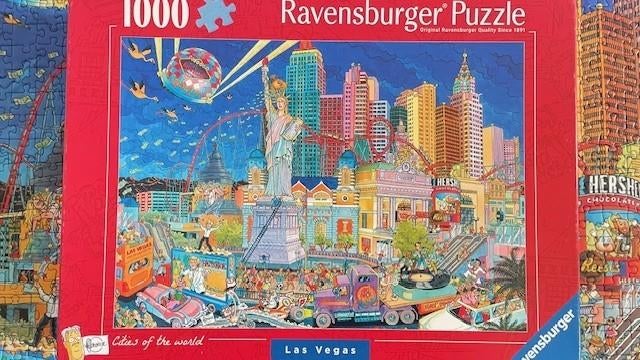 Ravensburger Fleroux puzzel Las Vegas, Ophalen of Verzenden, 500 t/m 1500 stukjes, Zo goed als nieuw, Legpuzzel