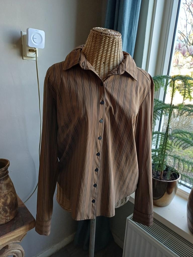 Studio Anneloes blouse XL bruin gestreept, Kleding | Dames, Studio Anneloes, Bruin, Maat 46/48 (XL) of groter, Ophalen of Verzenden