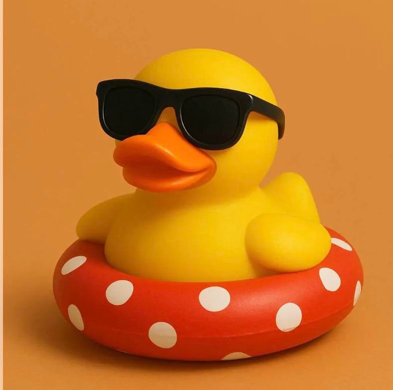 Witte Eend met zonnebril in een zwemband, Verzamelen, Ophalen of Verzenden, Nieuw