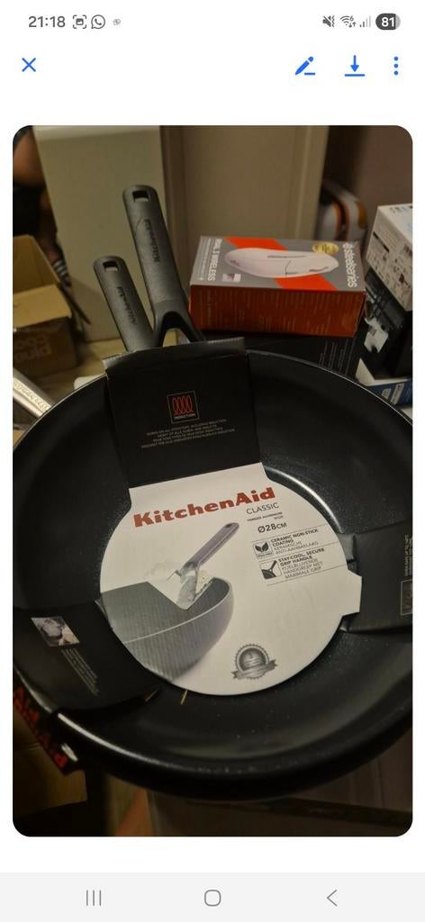 KitchenAid Classic koekenpan 28cm, Overige typen, Nieuw, Ophalen of Verzenden, Zwart