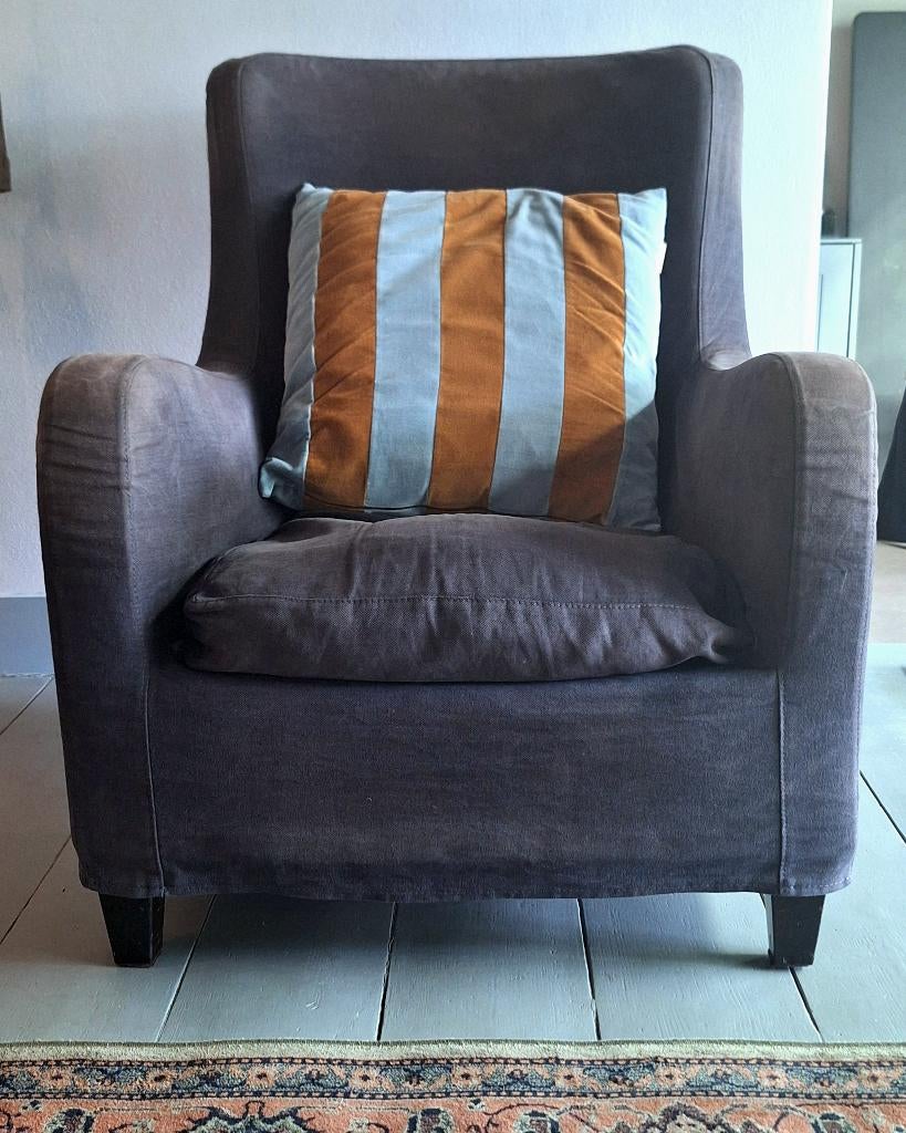 2 stijlvolle Italiaanse design-fauteuils, Huis en Inrichting, Ophalen, Overige materialen, Gebruikt, Twee