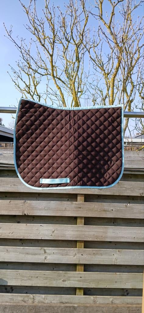 Paardrijdekje maat pony bruin licht blauw, Dieren en Toebehoren, Paarden en Pony's | Dekens en Dekjes, Ophalen of Verzenden, Zo goed als nieuw