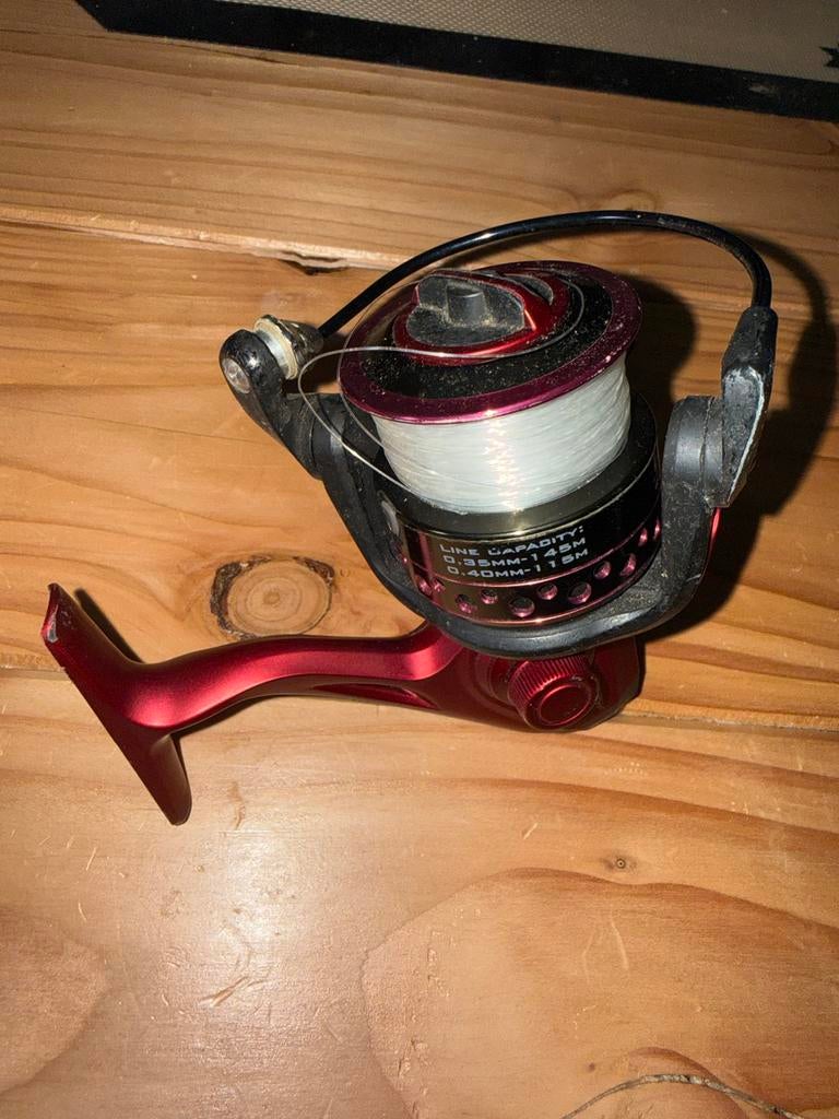 Rode spinmolen met lijn, Ophalen of Verzenden, Gebruikt, Molen