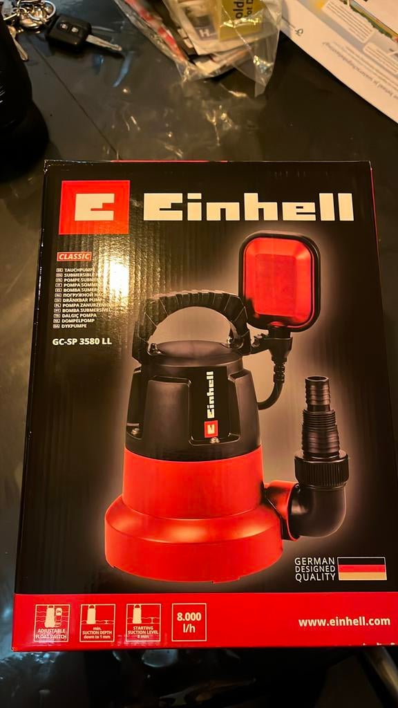 Einhell GC-SP 3580 LL Dompelpomp - Nieuw in doos, Tuin en Terras, Waterpompen, Nieuw, Elektrisch, Dompelpomp, Ophalen of Verzenden