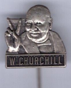 W. Churchill zilverkl President speldje ( R_086 ), Verzamelen, Speldjes, Pins en Buttons, Verzenden, Zo goed als nieuw, Figuurtje